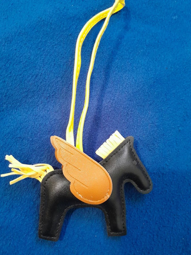 Leather Rodeo Horse Bag Charm Keychain