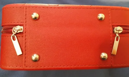 Makeup Bag Case Red Quilted - photo 4