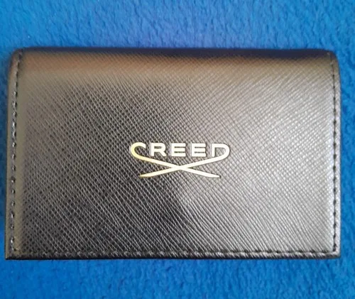 Creed Aventus Black Leather Bifold Mini Wallet / Card Holder VIP
