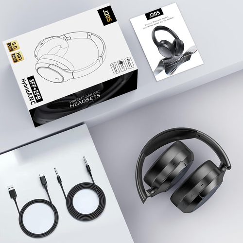 Hybrid ANC Wireless Over-Ear Headphones, 100H Playtime - photo 2