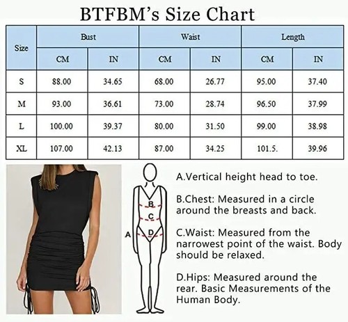 Women's Crew Neck Sleeveless Dress Relaxed Top Bodycon Ruched - photo 4