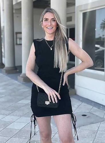 Women's Crew Neck Sleeveless Dress Relaxed Top Bodycon Ruched - photo 5