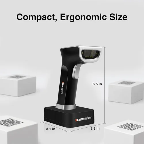 Wireless Barcode Scanner 1D 2D QR Bluetooth 2.4G with Charging S - photo 3