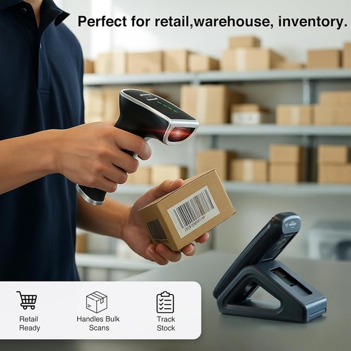 Wireless Barcode Scanner 1D 2D QR Bluetooth 2.4G with Charging S - photo 5
