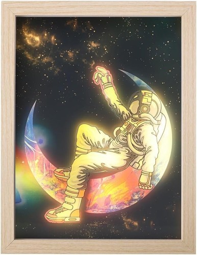 3 Color Adjustable LED Moon Painting Decoration - photo 3