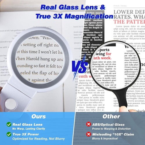 Magnifying Glass with Light and Stand, Foldable 18 LED - photo 4