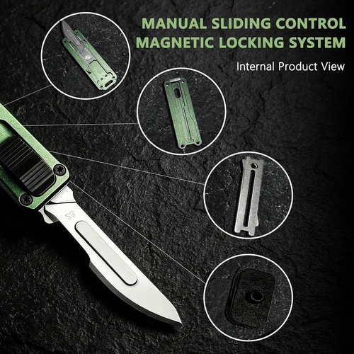 Retractable Premium Utility Knife Metal Box Cutter w/10 Blades - photo 3