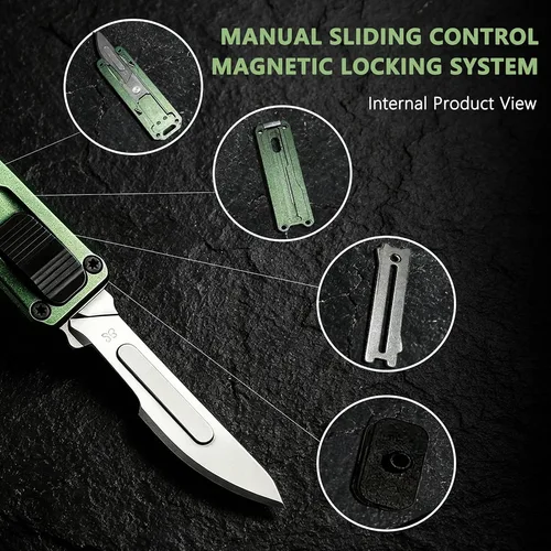 Retractable Premium Utility Knife Metal Box Cutter w/10 Blades - photo 3