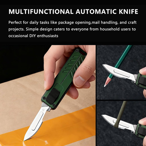 Retractable Premium Utility Knife Metal Box Cutter w/10 Blades - photo 5