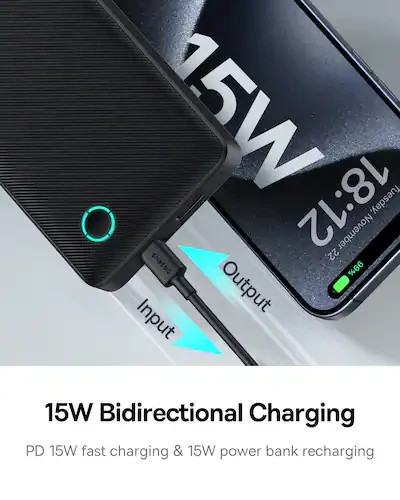 Baseus - Airpow Lite Power Bank 10000mAh 15W Cosmic - Black