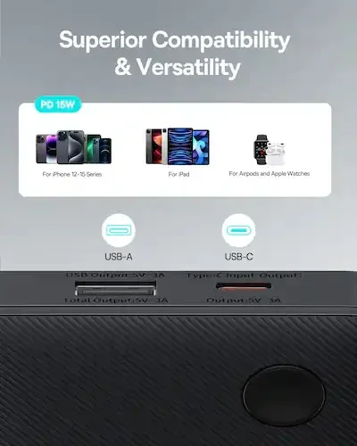 Baseus - Airpow Lite Power Bank 10000mAh 15W Cosmic - Black - photo 5