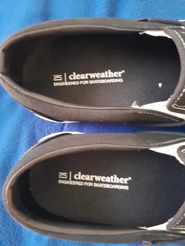 Clearweather DODDS Black Canvas Low Top Slip-On Shoes size 14 M - photo 2