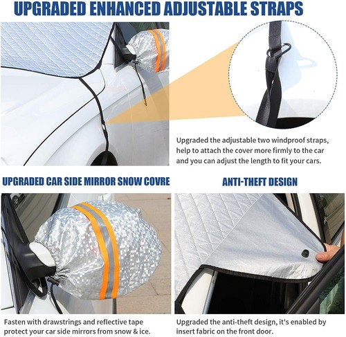Car Windshield Snow Cover - Sun Shade & Frost Protector - photo 4
