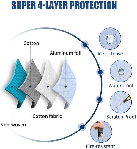 Car Windshield Snow Cover - Sun Shade & Frost Protector - photo 5
