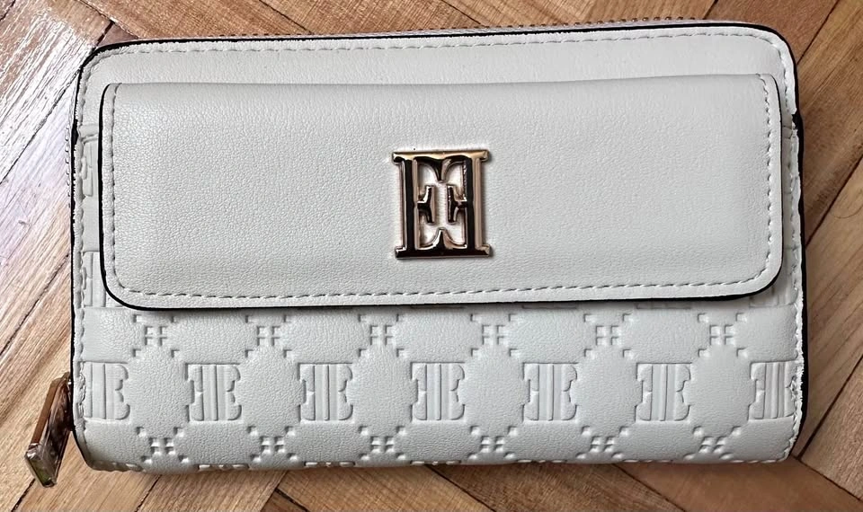 Brand new!! Elle Monogram Embossed Zip Around Wallet