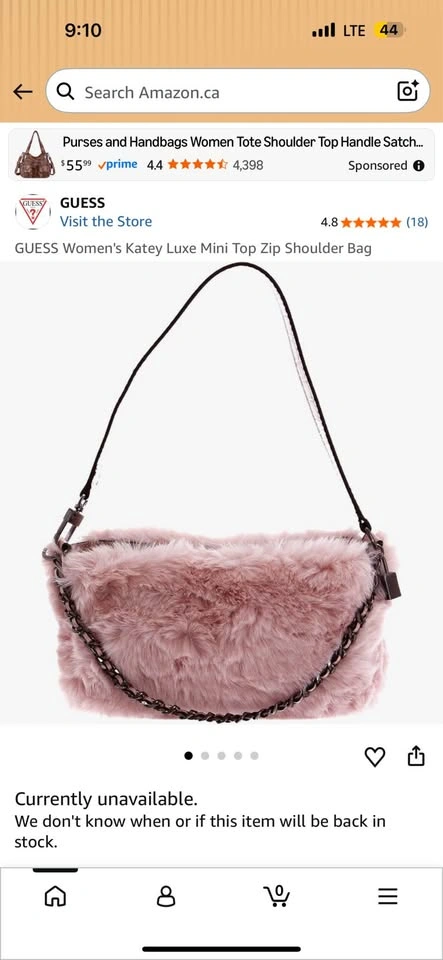 BNWT GUESS Faux Fur Y2K Shoulder Bag - photo 2