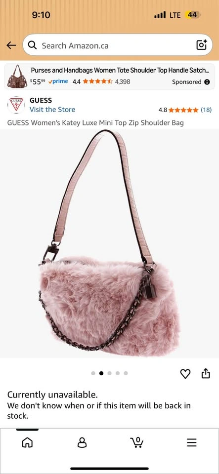BNWT GUESS Faux Fur Y2K Shoulder Bag - photo 3