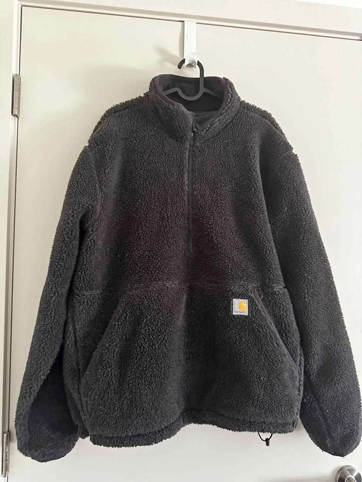 Carhartt Loose Fit Sherpa Fleece Quarter-Zip Jacket Size L