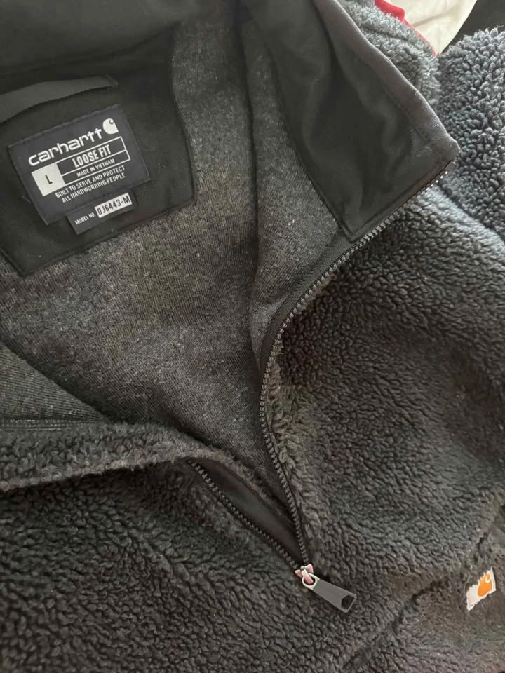 Carhartt Loose Fit Sherpa Fleece Quarter-Zip Jacket Size L - photo 3