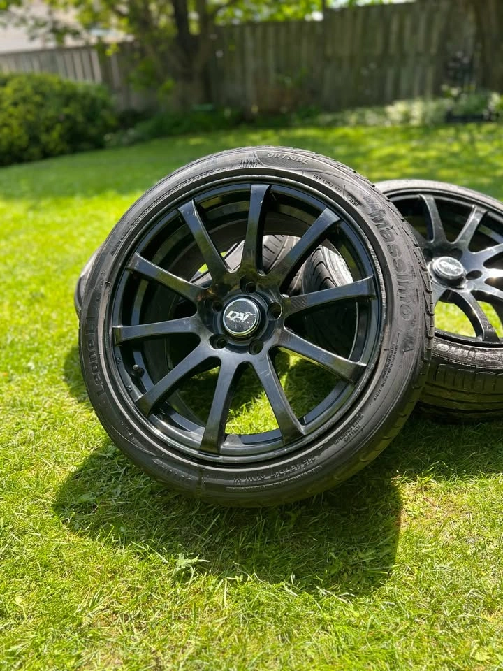 17 Inch Black DAI Rims | 5x114.3 | 215/45 R17 Tires - photo 2