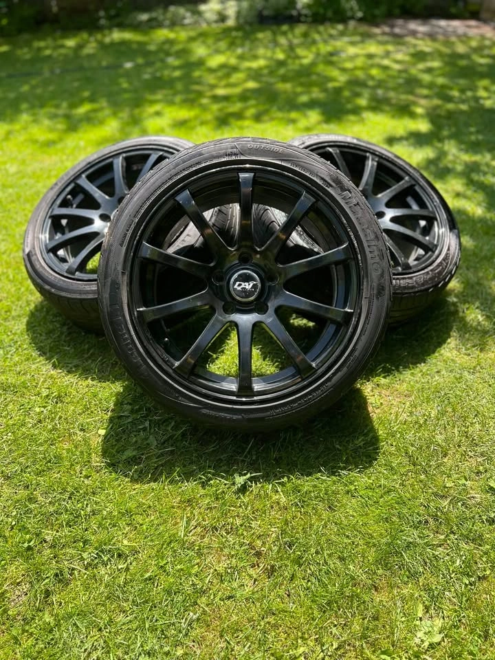 17 Inch Black DAI Rims | 5x114.3 | 215/45 R17 Tires - photo 3