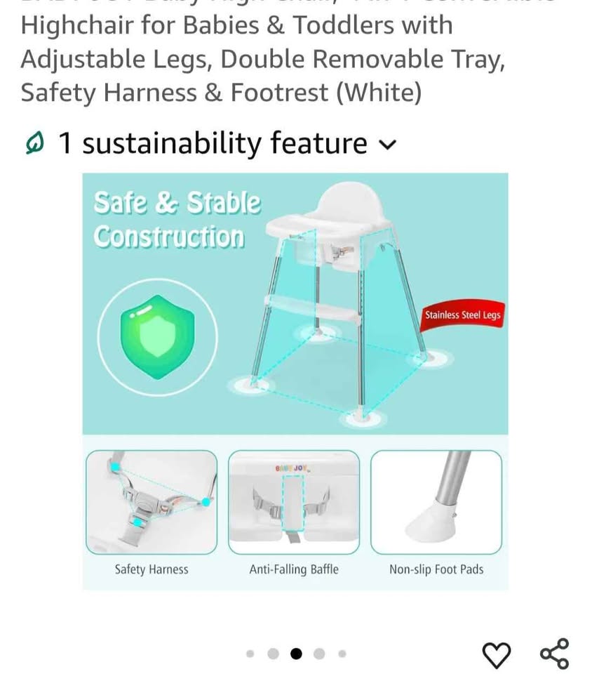 Babyjoy 4-in-1 Convertible Baby High Chair - photo 3