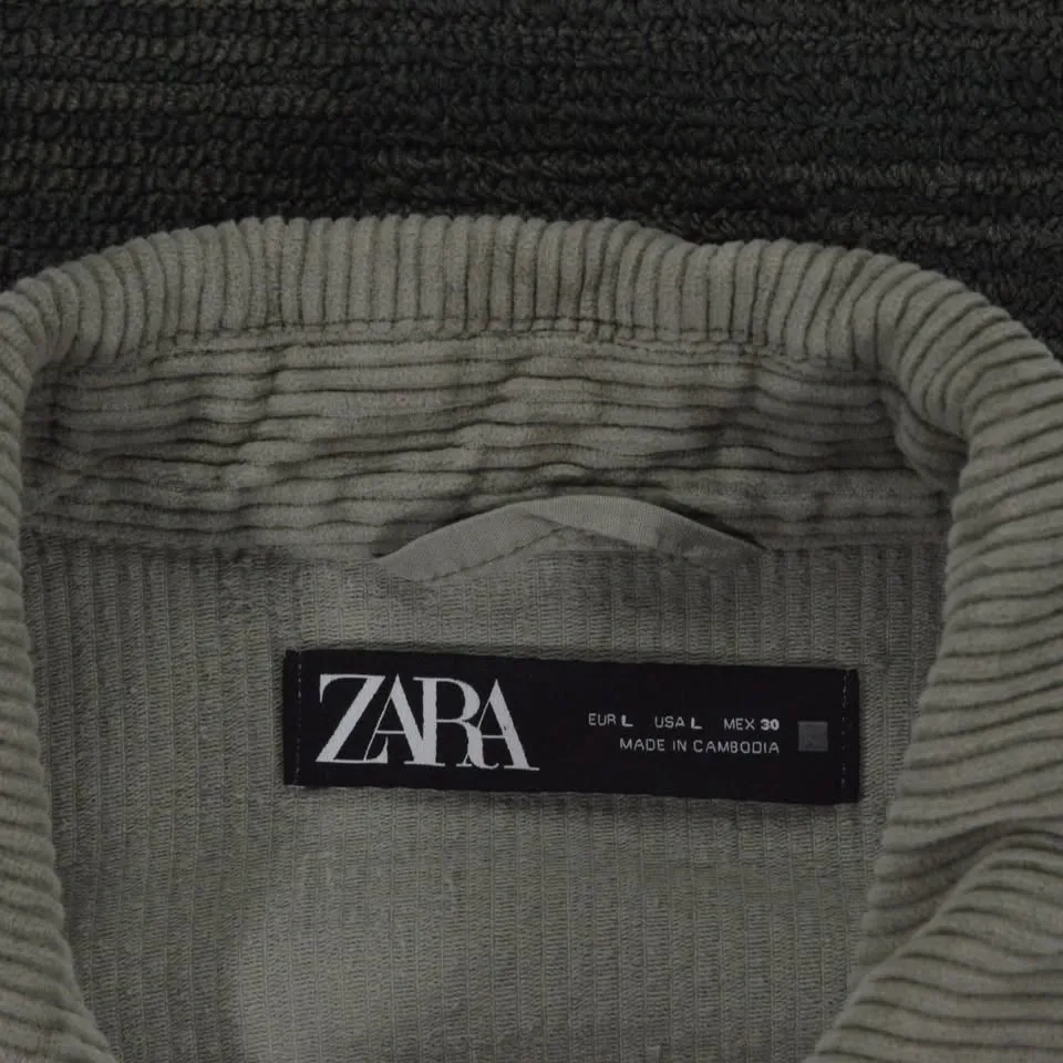 Zara Corduroy Overshirt women Large green - photo 2