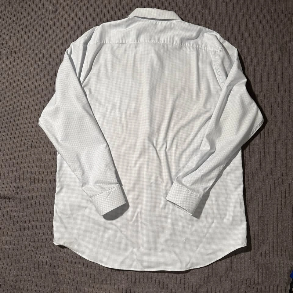 Banana Republic Linen Dress Shirt Size XXL - White/Blue - photo 4