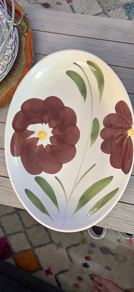 Ceramic Floral Serving Platter