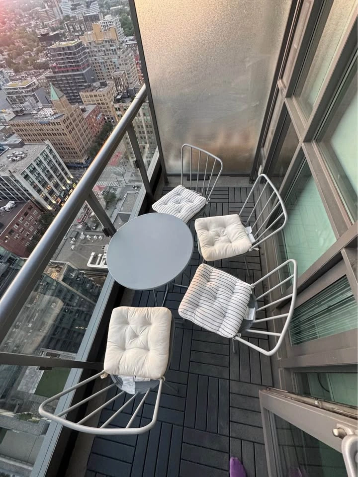 Outdoor 4 chairs with cushions and tables - photo 2