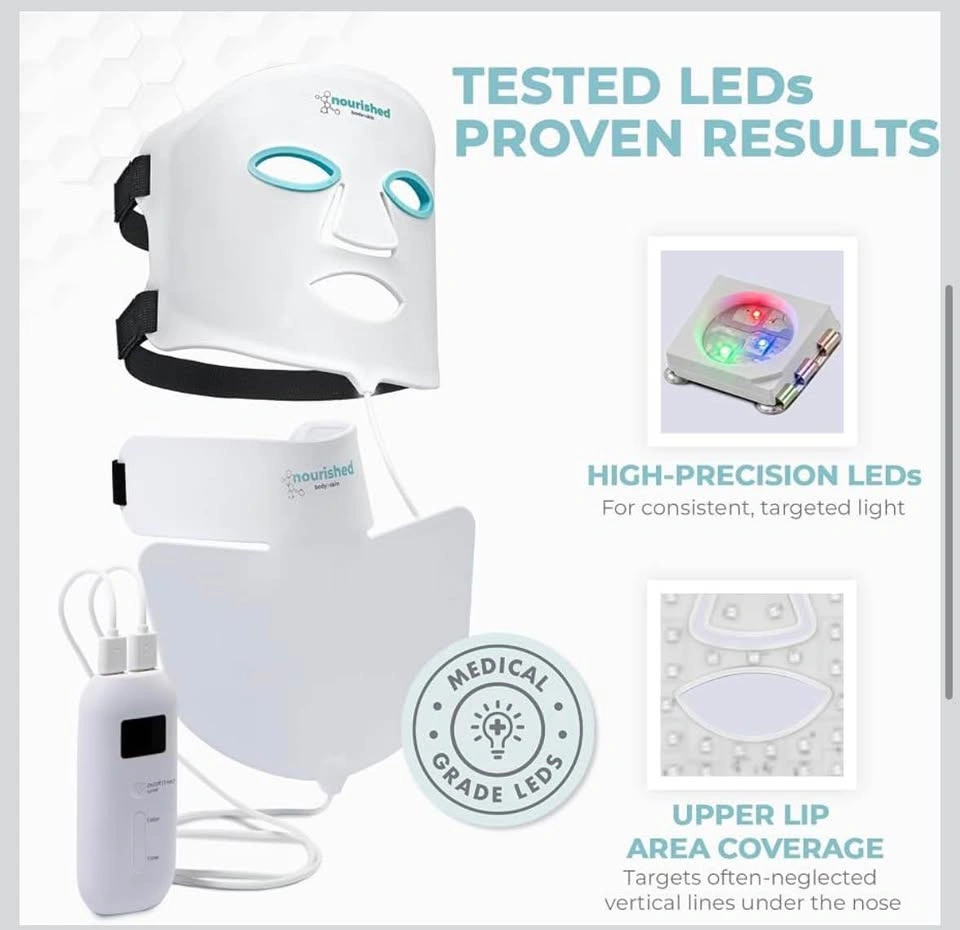 Nourished Bodynskin LED Light Therapy Face & Neck Mask - photo 2