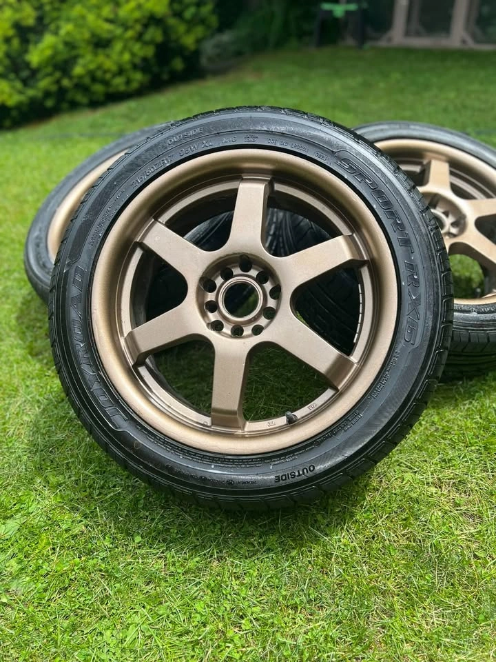 TE37 Gold 17 Inch Rims | 5x114.3/5x100 | 215/50 R17 - photo 2