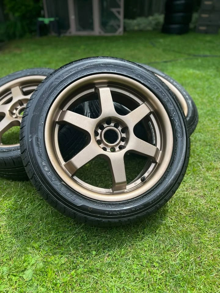 TE37 Gold 17 Inch Rims | 5x114.3/5x100 | 215/50 R17 - photo 5
