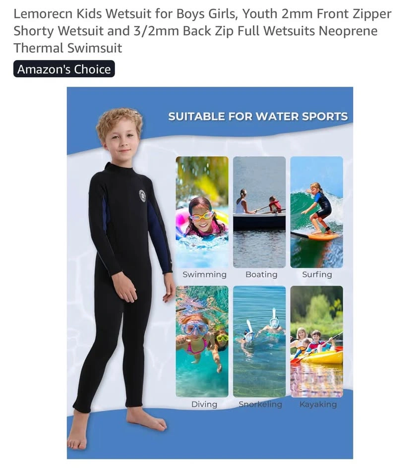 🆕 Kids Neoprene Wetsuit | Boys & Girls | Beach & Swimming 🌊 - photo 2