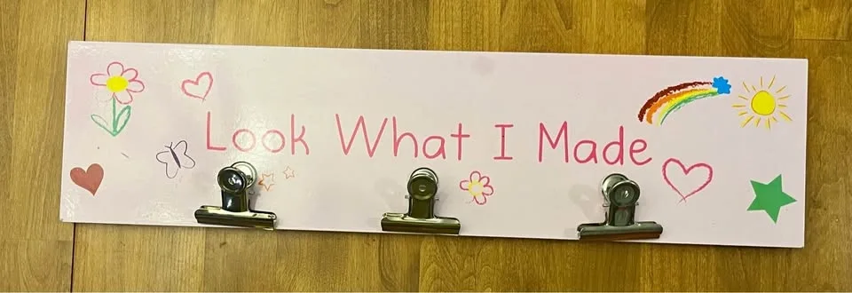 Look what I made! Kids art hanger