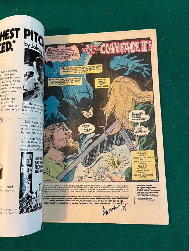 Detective Comics #478 1st App 3rd Clayface Signed Marshall Roger - photo 3