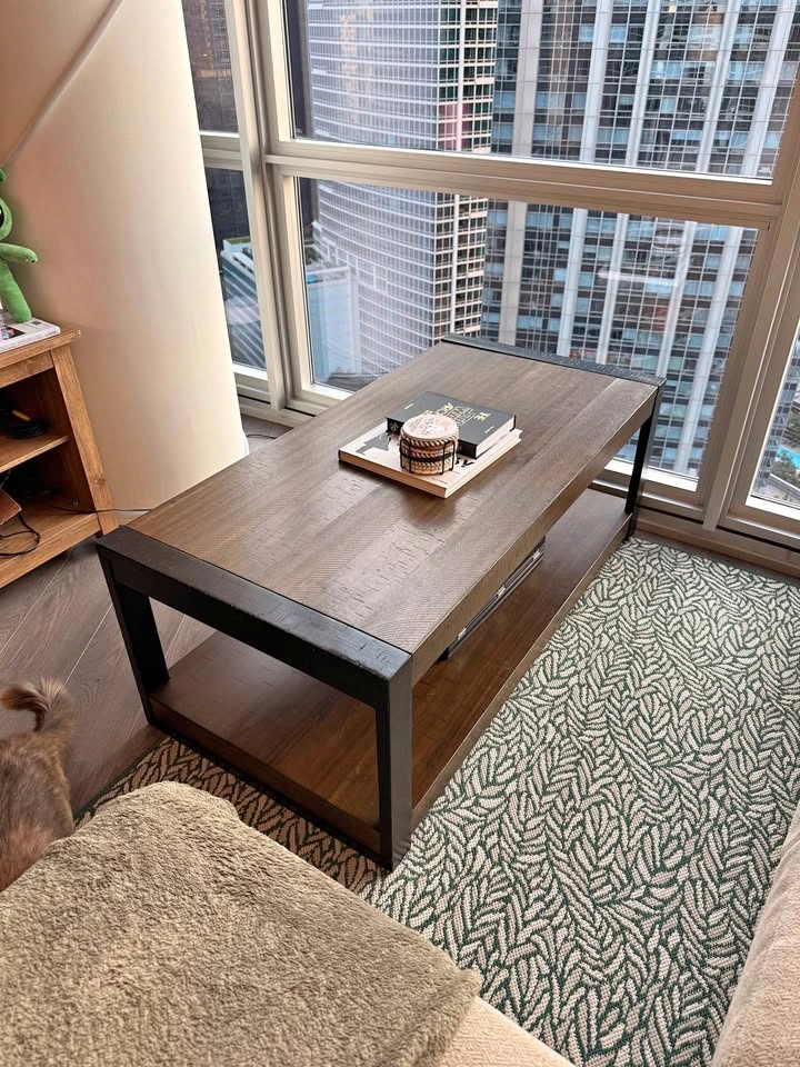 Bob’s Carson Black & Dark Brown Coffee Table, $100 OBO