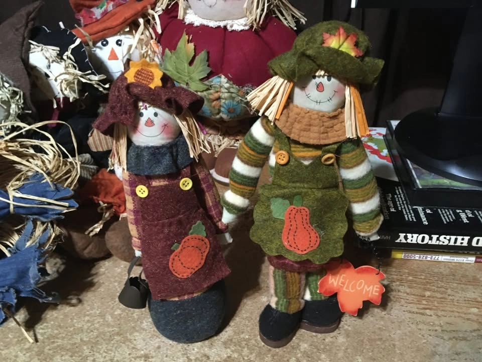 LOT OF 13 SCARECROW STRAW PLUSH FIGURES HALLOWEEN THANKSGIVING - photo 4