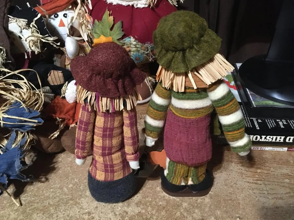 LOT OF 13 SCARECROW STRAW PLUSH FIGURES HALLOWEEN THANKSGIVING - photo 5