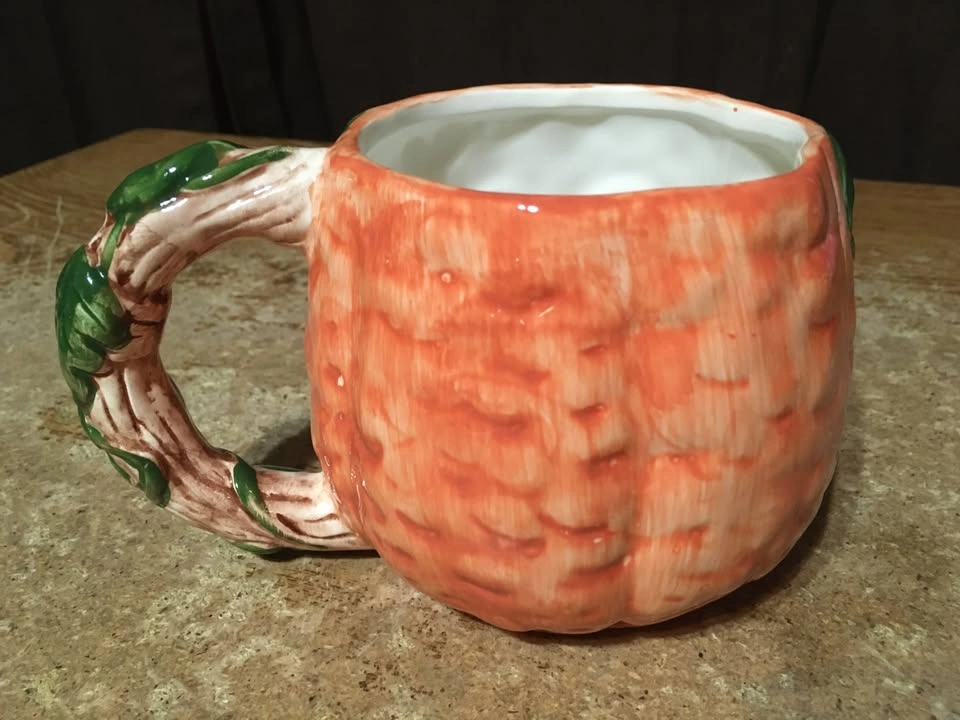 LEFTON CHINA CERAMIC PUMPKIN COFFEE MUG CUP - photo 2
