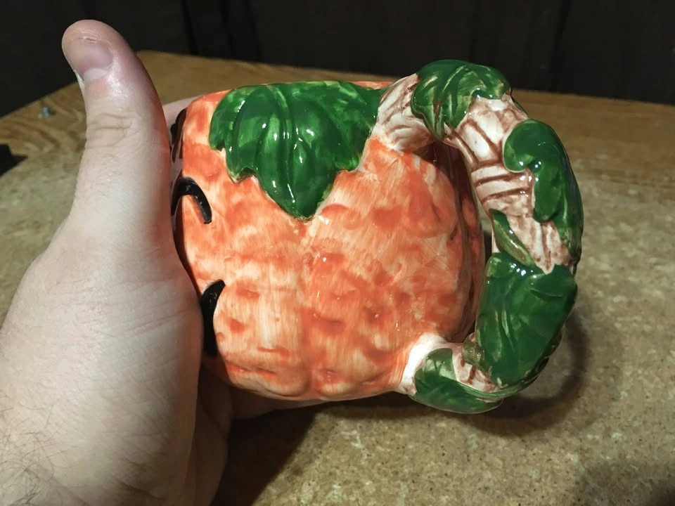 LEFTON CHINA CERAMIC PUMPKIN COFFEE MUG CUP - photo 4