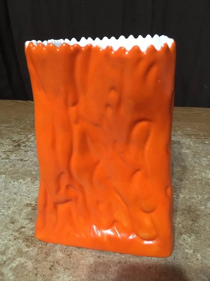 SILVESTRI HALLOWEEN CERAMIC BAG JACK-O-LANTERN CANDLE HOLDER 5.5 - photo 2