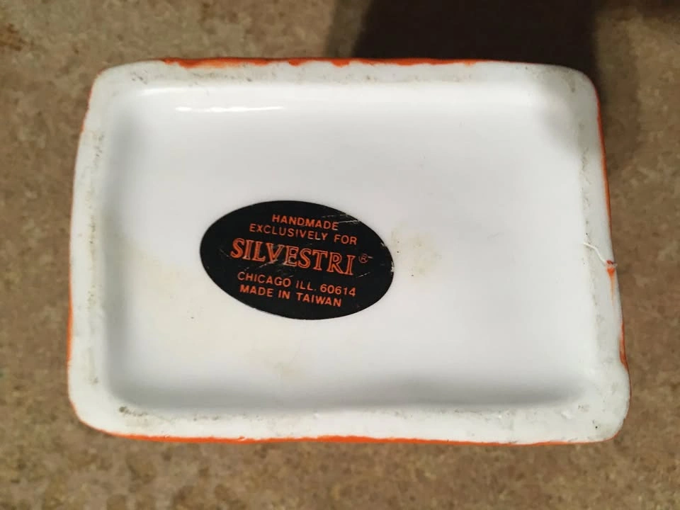 SILVESTRI HALLOWEEN CERAMIC BAG JACK-O-LANTERN CANDLE HOLDER 5.5 - photo 5