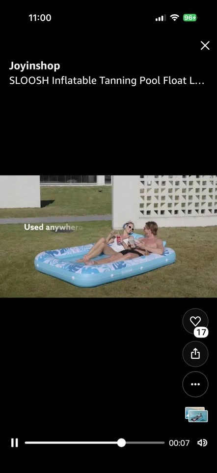 Sloosh Inflatable Tanning Pool Lounge Float - photo 4