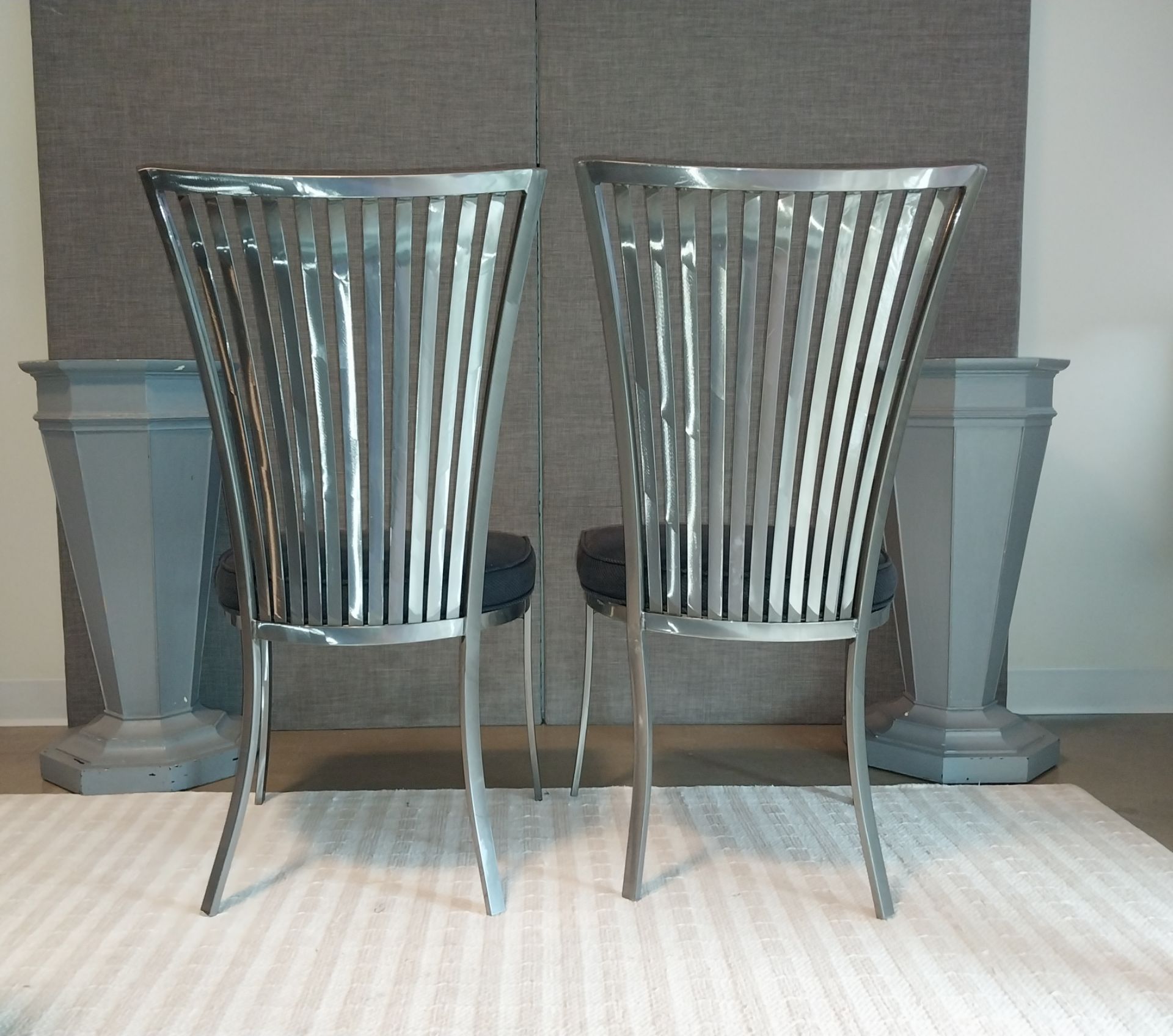 Johnston Casuals Platinum Steel Dining Chairs – Set of 2 - photo 4