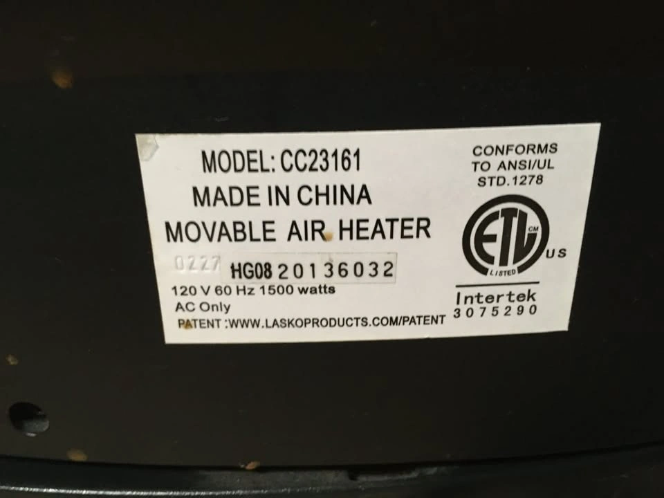 LASKO CC23161 MOTION HEAT WHOLE ROOM CERAMIC HEATER BLACK - photo 5