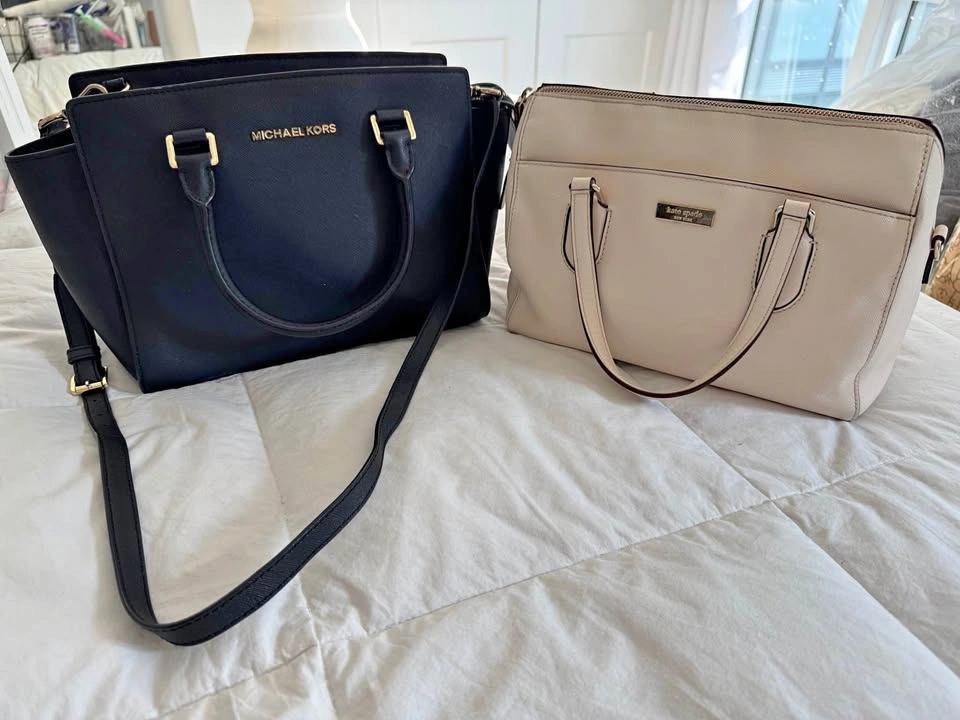Pink Kate Spade and Black Michael Kors Purses