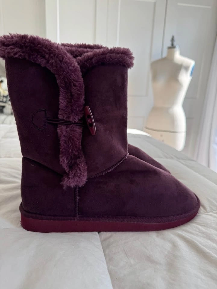 Brand New Ladies Size 10 Purple Ankle Boots - photo 2