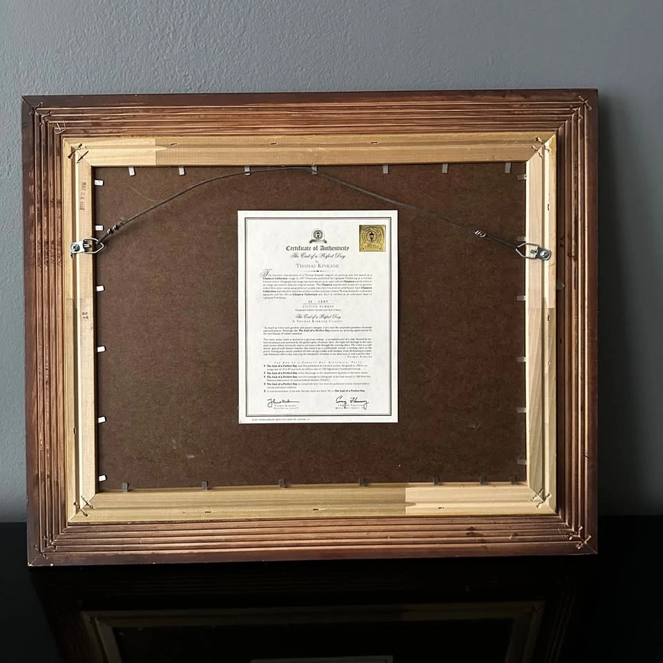 Thomas Kinkade “The End of a Perfect Day” 1997 COA - photo 2