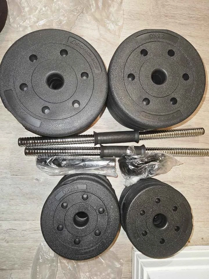 66Lb Brand new 2-in-1 Dumbbell/Barbell Weight Set - photo 2